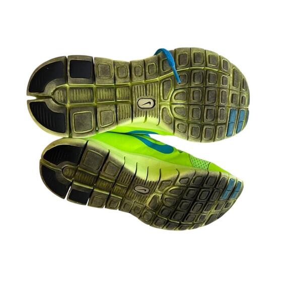 Nike Free Lime Green/Blue Kids Athletic Workout shoe Youth size 7 - Picture 6 of 8